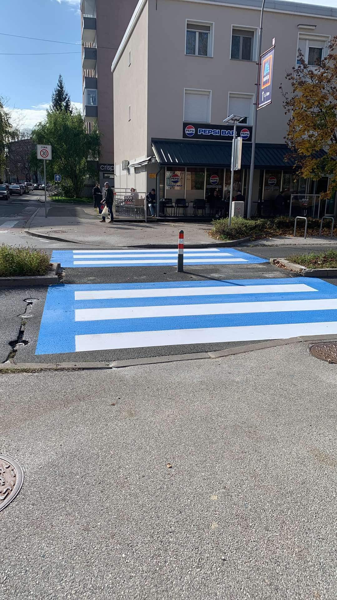 Novi prehod za pešce v Ulici pariške komune